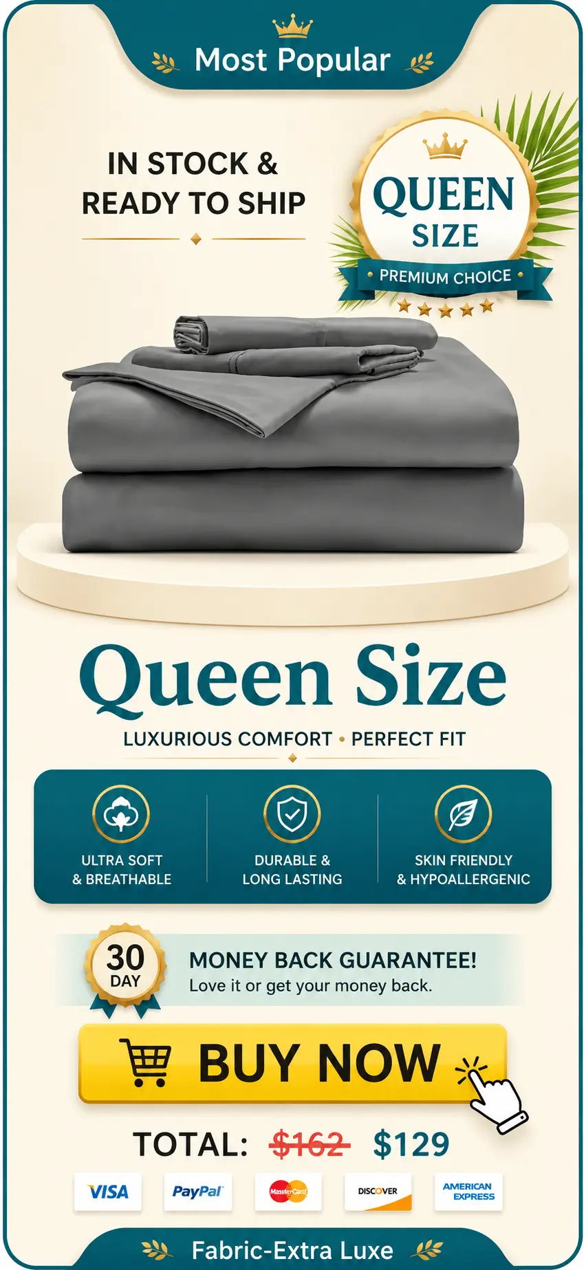 Queen Size Miracle Made Bed Sheet Price